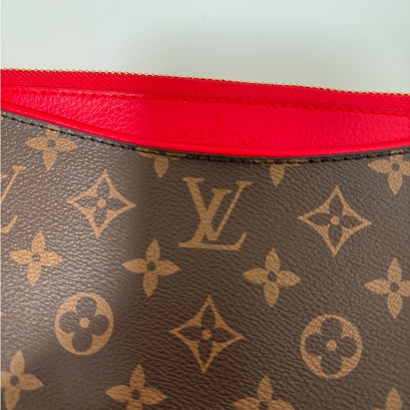 Fashion  Monogram Clutch with Red Accent - Picture 4 of 4